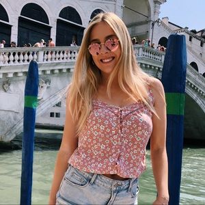 Pink & Teal Tank Top